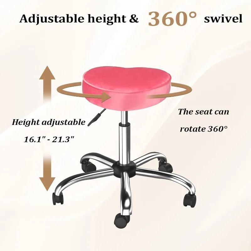 Wheeled Rolling Seat, Hydraulic Massage Chair, Adjustable Heart-Shaped Salon Seat, Rotating Stools for Hairdressers, Beauty SPA
Wheeled Rolling Seat, Hydraulic Massage Chair, Adjustable Heart-Shaped Salon Seat, Rotating Stools for Hairdressers, Beauty SPA