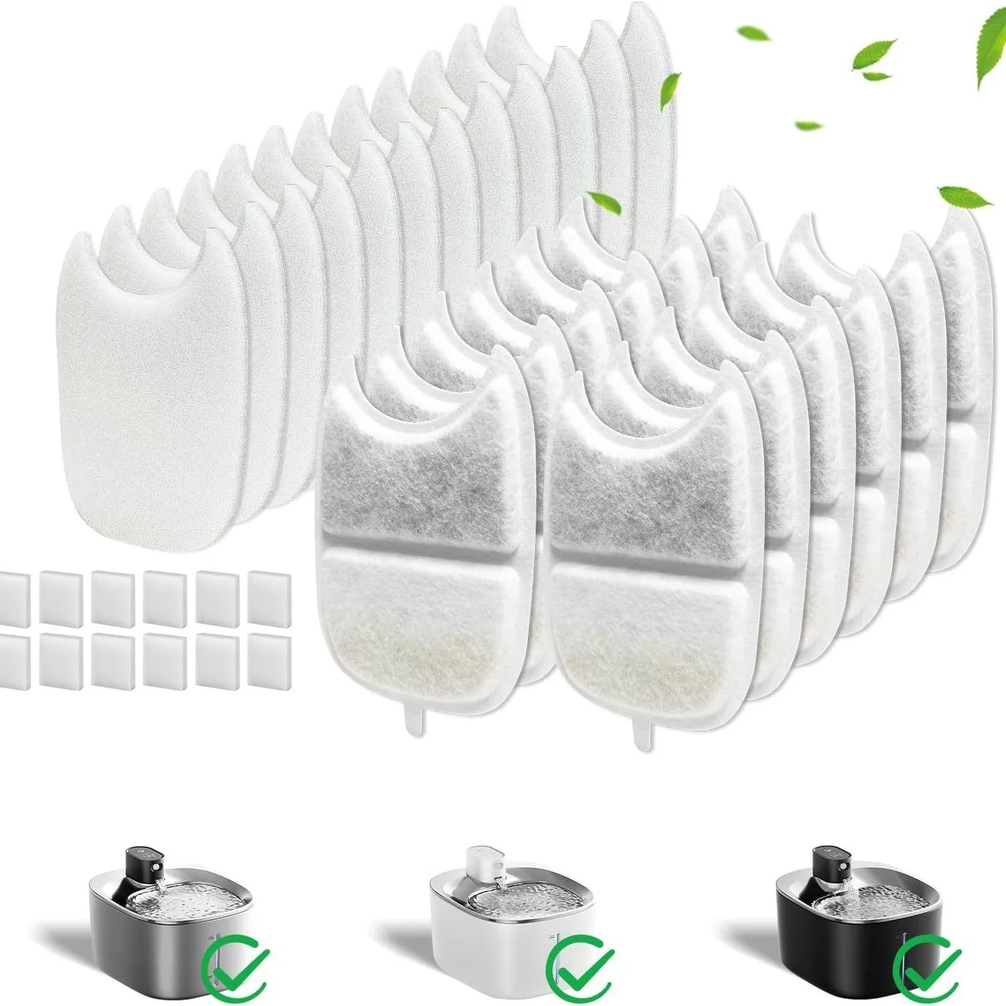 12 Pack Pet Fountain Filters for APETDOLA, Cat Water Fountain Replacement, Activated Carbon & Sponges, Clean & Healthy Water
12 Pack Pet Fountain Filters for APETDOLA, Cat Water Fountain Replacement, Activated Carbon & Sponges, Clean & Healthy Water