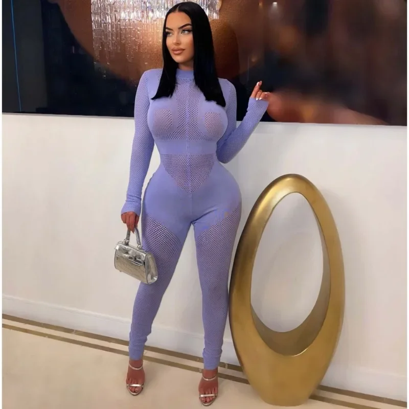 KEXU Streetwear Solid Knit Jumpsuits Women Long Sleeve Stretch Bodycon Romper Autumn Winter Skinny Sexy Party Club Overalls
KEXU Streetwear Solid Knit Jumpsuits Women Long Sleeve Stretch Bodycon Romper Autumn Winter Skinny Sexy Party Club Overalls