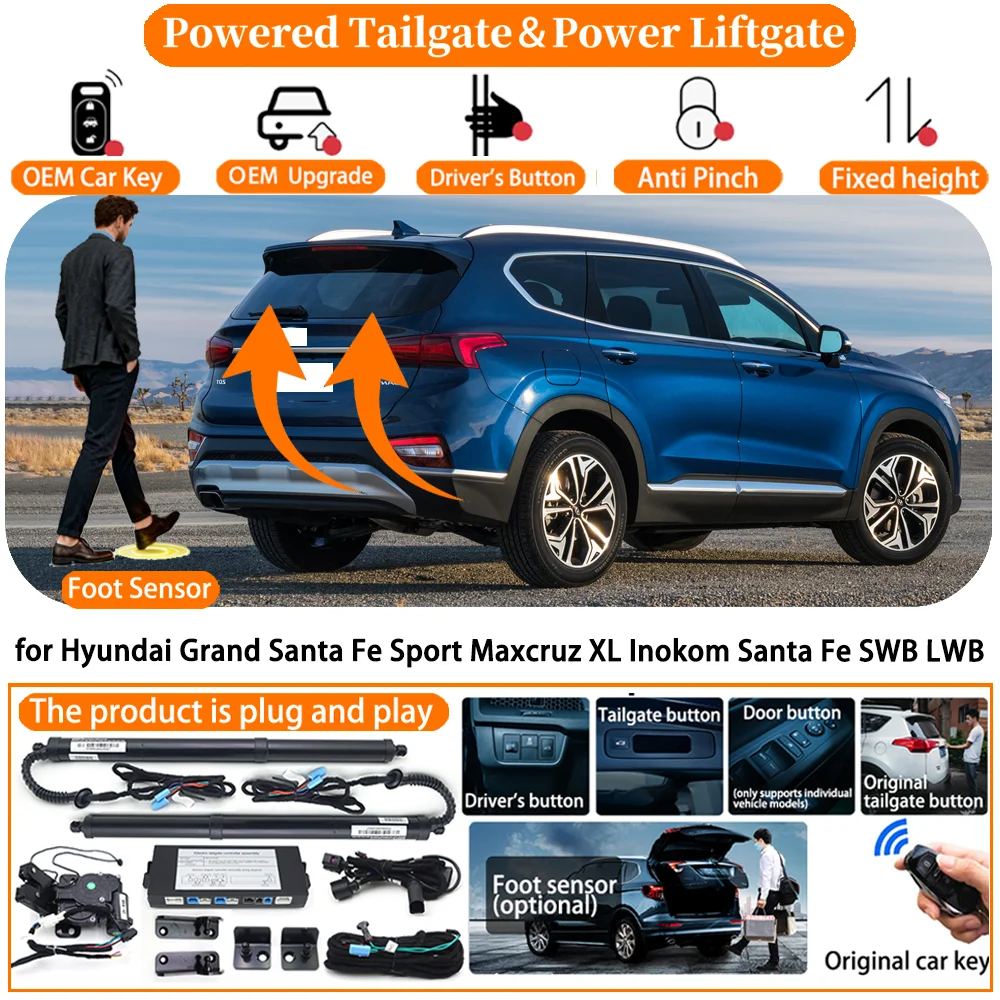 Car Powered Tailgate system for Hyundai Grand Santa Fe Sport Maxcruz XL Inokom Santa Fe SWB LWB Auto Electric Power Tailgate kit
Car Powered Tailgate system for Hyundai Grand Santa Fe Sport Maxcruz XL Inokom Santa Fe SWB LWB Auto Electric Power Tailgate kit