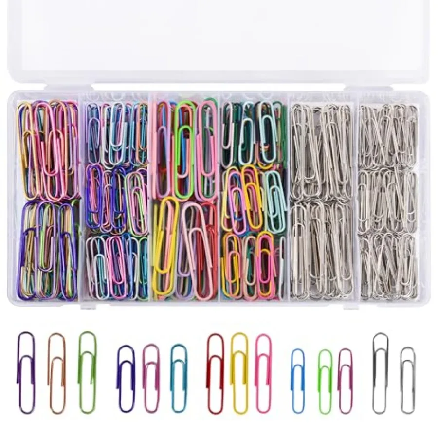 450PCS Paper Clips Assorted Sizes 2 inch and 1.3 inch,Medium and Large PaperClips for Office Supplies, Colored Paper Clips for
450PCS Paper Clips Assorted Sizes 2 inch and 1.3 inch,Medium and Large PaperClips for Office Supplies, Colored Paper Clips for