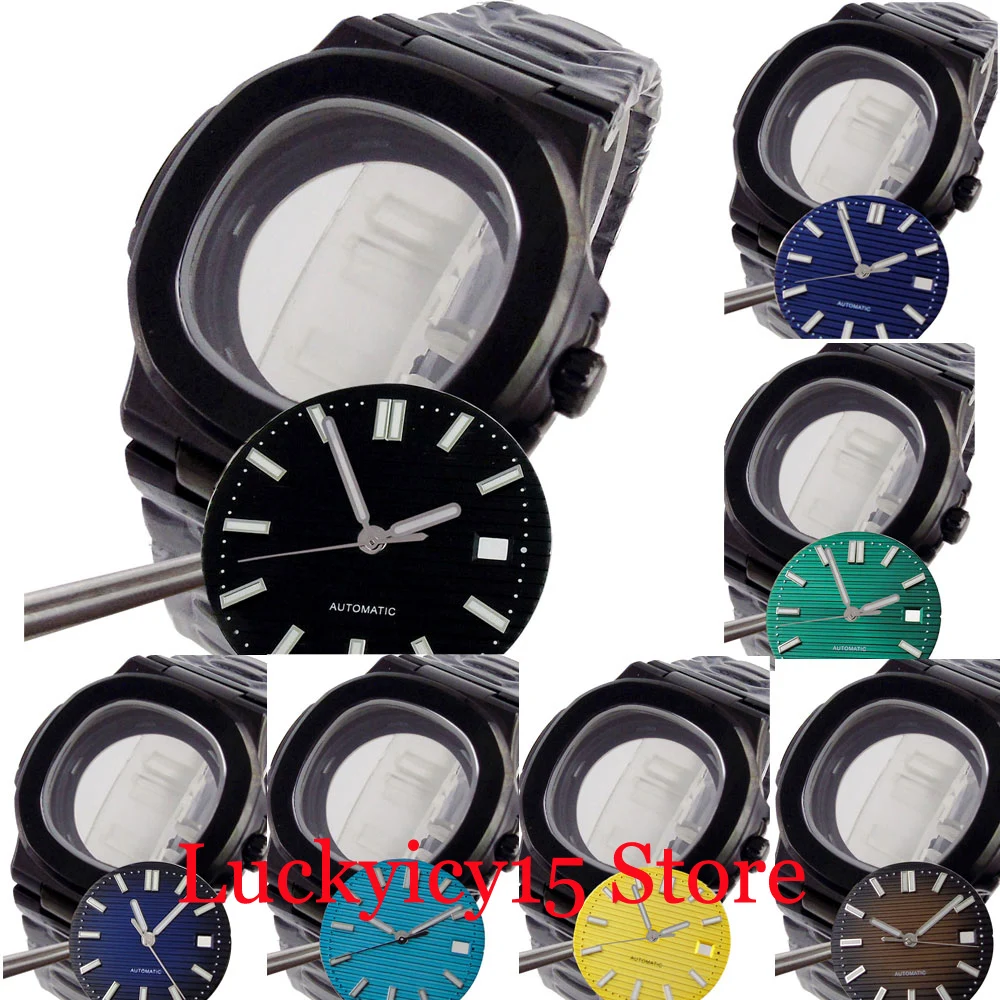 40MM Fit NH35A NH36A MIYOTA82-DG2813 ETA 2836 2824 Movement Square Watch Case Sapphire Glass Stainless Steel Black Bracelet
40MM Fit NH35A NH36A MIYOTA82-DG2813 ETA 2836 2824 Movement Square Watch Case Sapphire Glass Stainless Steel Black Bracelet