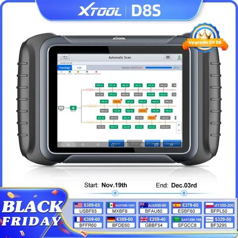 XTOOL D8S All System Car Diagnostic Tools ECU Coding Active Test Key Programmer 42 Service Automotive Tool With CAN FD DOIP