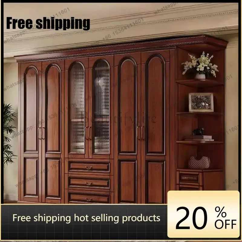 LJY Decoration Brown Wardrobes Closet Wooden Tall Long Sliding Space Wardrobes Storage Cute Saving Guarda Roupas Furniture For H
LJY Decoration Brown Wardrobes Closet Wooden Tall Long Sliding Space Wardrobes Storage Cute Saving Guarda Roupas Furniture For H