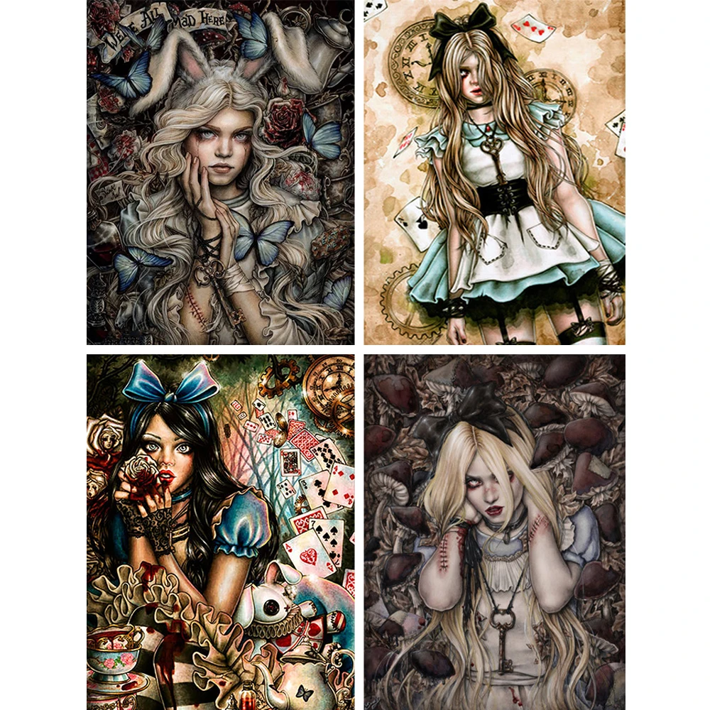 Alice In Wonderland Diamond Embroidery Gothic Girl Diamond Painting Disney Full Square / Round Drill Mosaic Picture Decor Home
Alice In Wonderland Diamond Embroidery Gothic Girl Diamond Painting Disney Full Square / Round Drill Mosaic Picture Decor Home