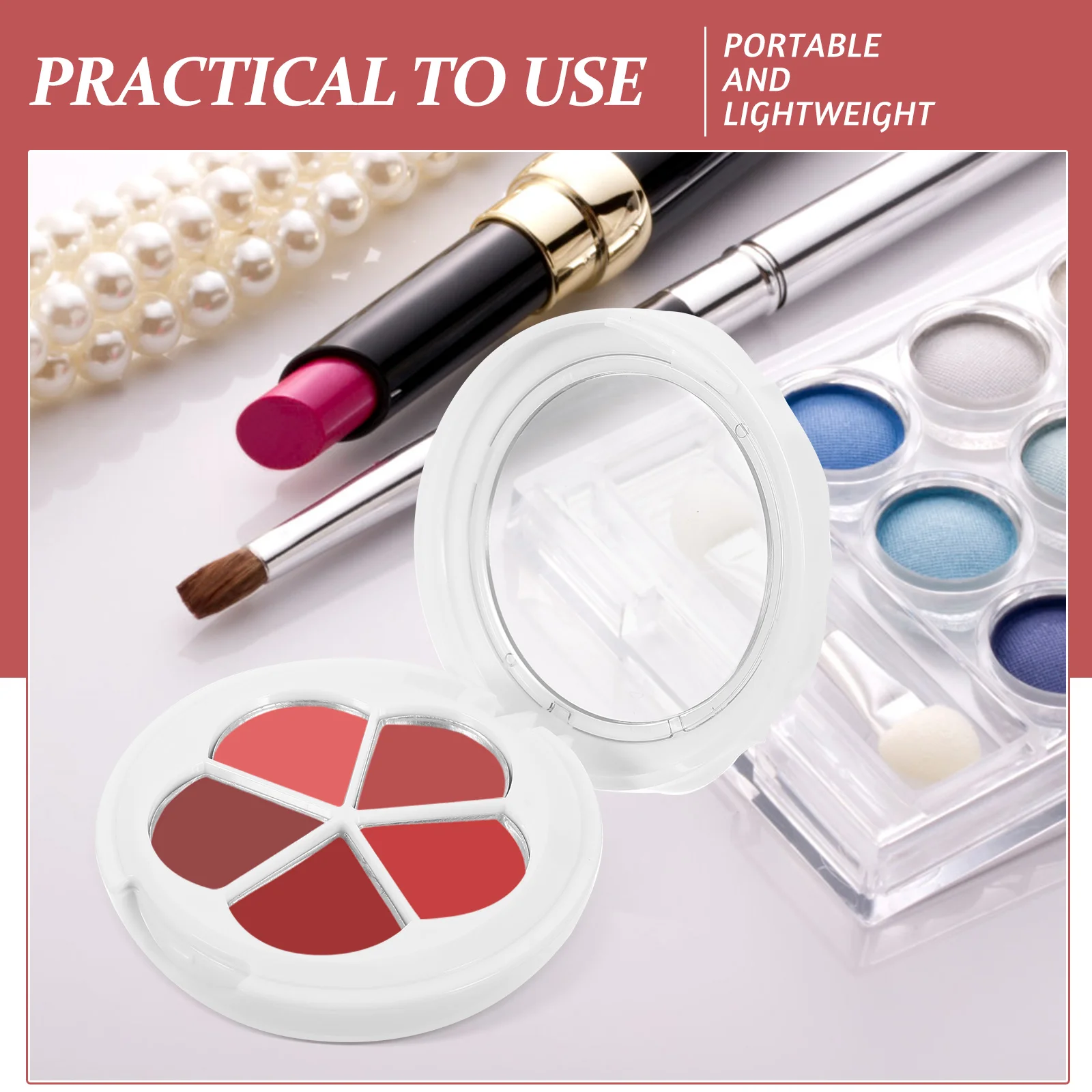 Lipstick Box Eyeshadow Case Refillable Containers 2 Sets Waterproof DIY Blusher Travel Plastic Makeup Storage Portable 
Lipstick Box Eyeshadow Case Refillable Containers 2 Sets Waterproof DIY Blusher Travel Plastic Makeup Storage Portable