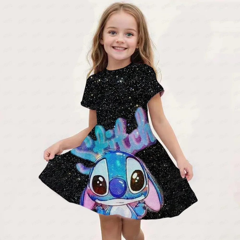 Summer New Children's Clothing 3d Printed Romantic Stitch Cute Girl Short-Sleeved Dress 3-14 Years Old Kids Performance Clothing
Summer New Children's Clothing 3d Printed Romantic Stitch Cute Girl Short-Sleeved Dress 3-14 Years Old Kids Performance Clothing