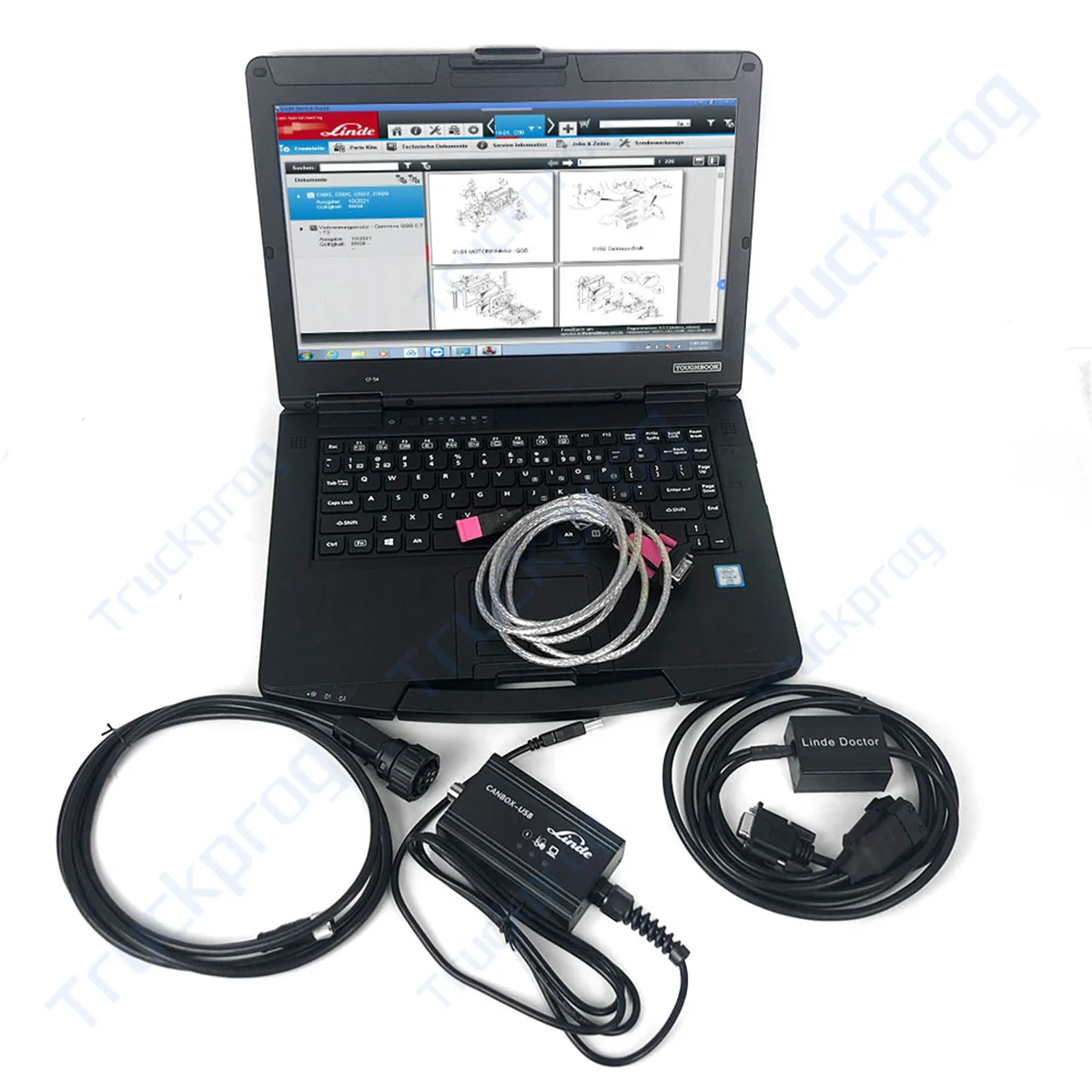 CF54 Laptop Forklift Truck for Linde Canbox Diagnostic Scanner Tool Linde 4 Pin Adapter Linde Doctor Linde Pathfind Software
CF54 Laptop Forklift Truck for Linde Canbox Diagnostic Scanner Tool Linde 4 Pin Adapter Linde Doctor Linde Pathfind Software