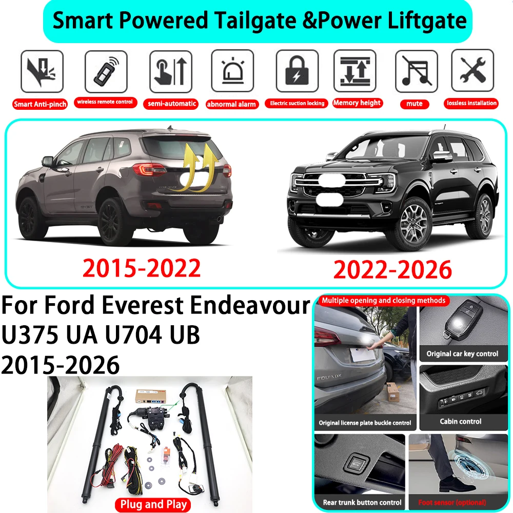 for Ford Everest Endeavour U375 UA U704 UB 2015-2026 OEM Smart Automatic Powered Tailgate Electric Power Tailgate Lift Kit
for Ford Everest Endeavour U375 UA U704 UB 2015-2026 OEM Smart Automatic Powered Tailgate Electric Power Tailgate Lift Kit