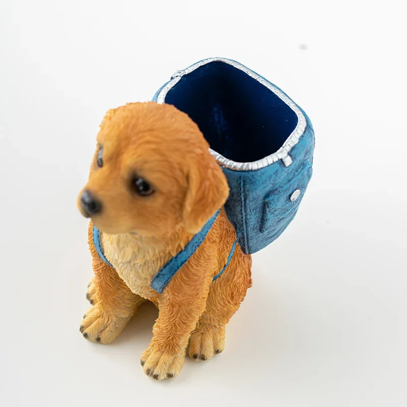 Cute pen holder student office light high-end storage creative desktop golden retriever ornament
Cute pen holder student office light high-end storage creative desktop golden retriever ornament