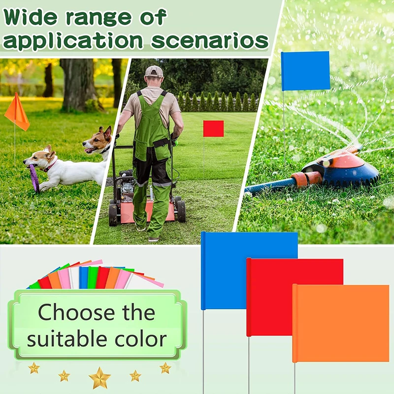 50pcs Marker Flags W/Metal Pole , for Construction Site Layout, Route Positioning, Landscaping, Sports Meeting, Pet Training
50pcs Marker Flags W/Metal Pole , for Construction Site Layout, Route Positioning, Landscaping, Sports Meeting, Pet Training