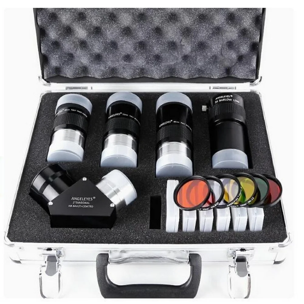 UKON-A 2-дюймовый большой комплект окуляров, алюминиевый корпус, аксессуары для астрономических телескопов, 2-дюймовая линза Барлоу 90 ° Диагональные зеркальные фильтры
UKON-A 2-дюймовый большой комплект окуляров, алюминиевый корпус, аксессуары для астрономических телескопов, 2-дюймовая линза Барлоу 90 ° Диагональные зеркальные фильтры