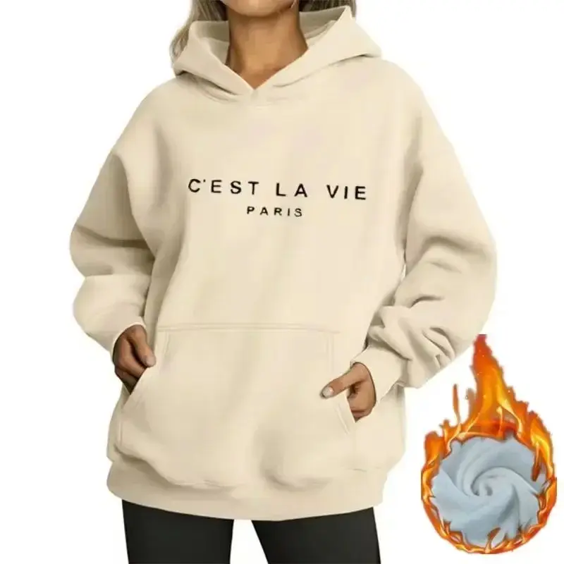 Autumn Winter Women's Thick Warm Hoodies 2024 Fashion Female Long Sleeve Sweatshirts Comfortable Soft Material Other 100%
Autumn Winter Women's Thick Warm Hoodies 2024 Fashion Female Long Sleeve Sweatshirts Comfortable Soft Material Other 100%
