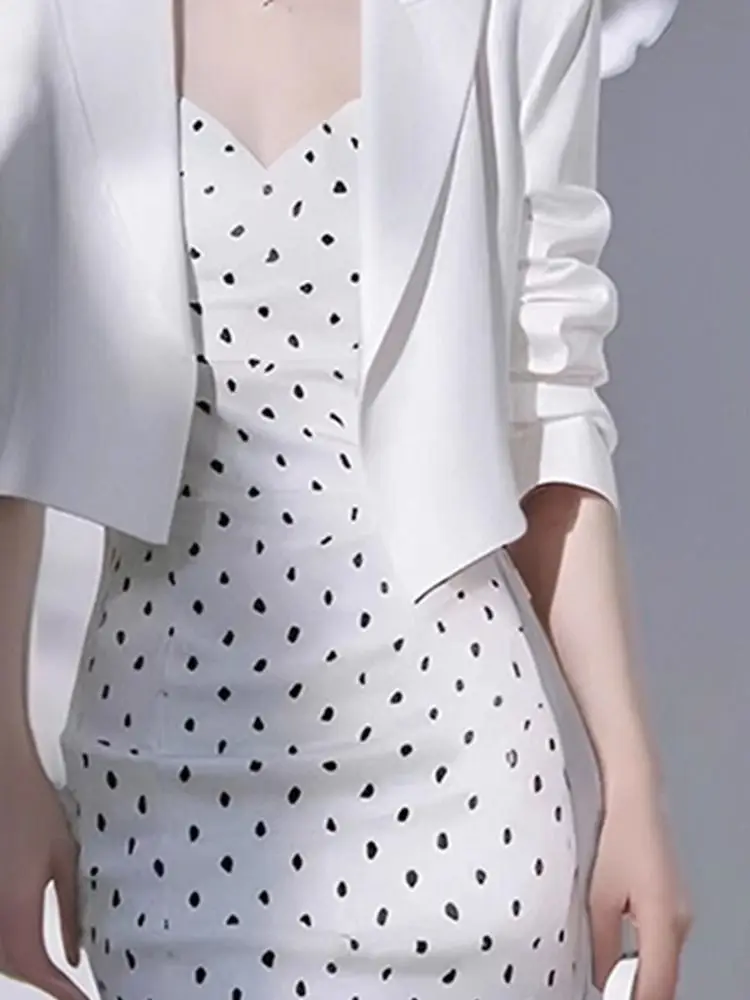 White Blazer And Suspender Dress Set Matching Sets For Women Spring Featuring Powerful Goddess-like High-end Fashionable
White Blazer And Suspender Dress Set Matching Sets For Women Spring Featuring Powerful Goddess-like High-end Fashionable