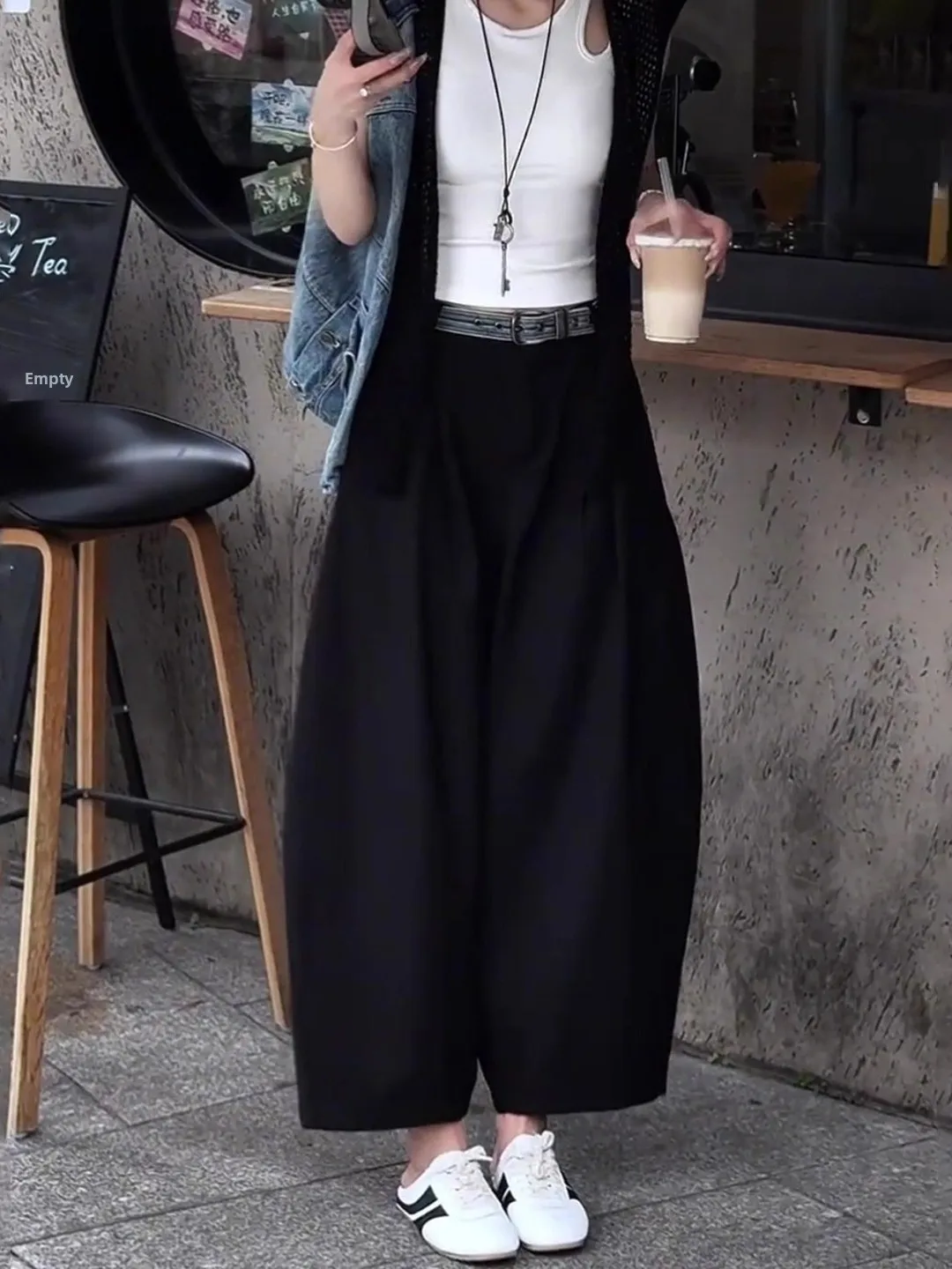 Loose Casual Pants Women's High Waist Lazy Sle Harlan Pants plus Size Slimming Nine Point Knife Early Autumn New Arrival
Loose Casual Pants Women's High Waist Lazy Sle Harlan Pants plus Size Slimming Nine Point Knife Early Autumn New Arrival