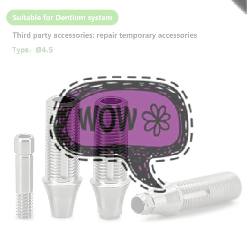 For Dentium System Temporary Abutment Hex And Non-hex Ti-base With A Screw For Dental Oral Surgical Screw
For Dentium System Temporary Abutment Hex And Non-hex Ti-base With A Screw For Dental Oral Surgical Screw