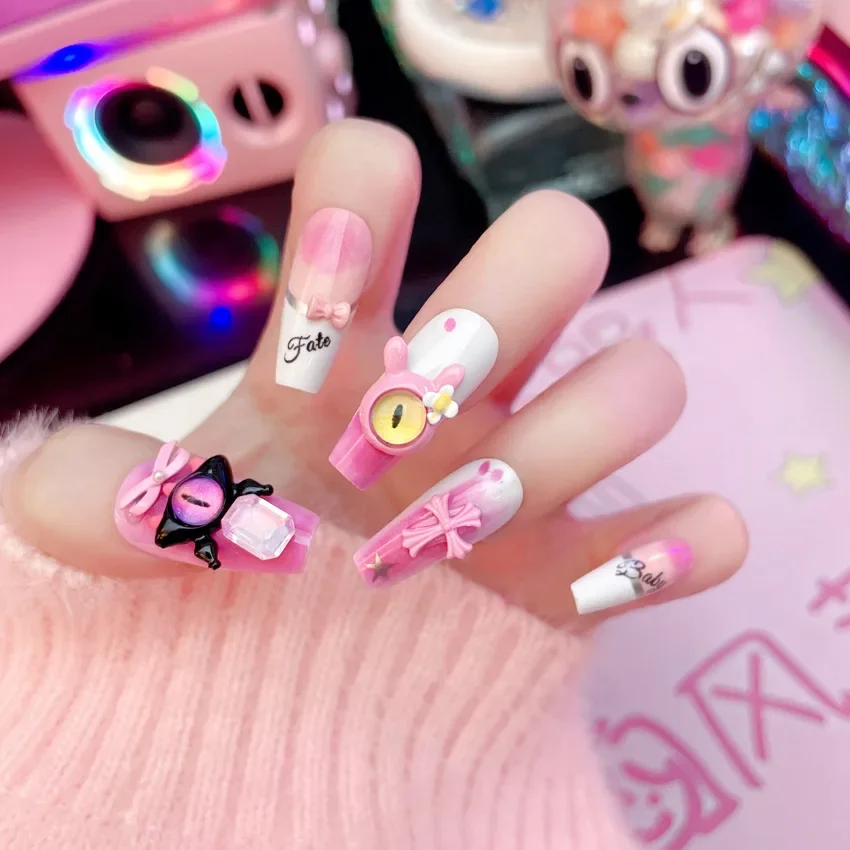 Dopamine Imp Nail Art Finished Wear Nail Little Monster Crocodile Cross Removable False Nails
Dopamine Imp Nail Art Finished Wear Nail Little Monster Crocodile Cross Removable False Nails