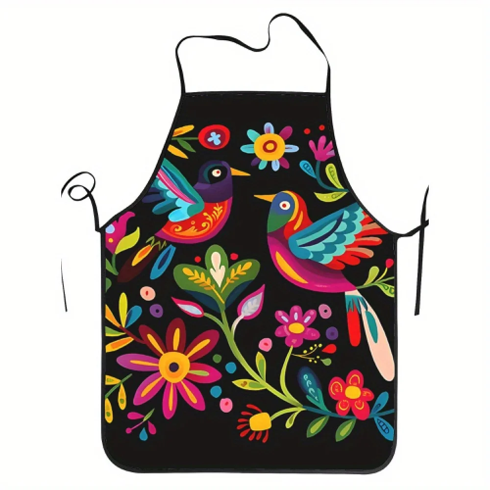 "Vibrant Folk Art Apron - Colorful Birds and Flowers Design, Perfect for Kitchen Cooking and Festive Occasions"
"Vibrant Folk Art Apron - Colorful Birds and Flowers Design, Perfect for Kitchen Cooking and Festive Occasions"