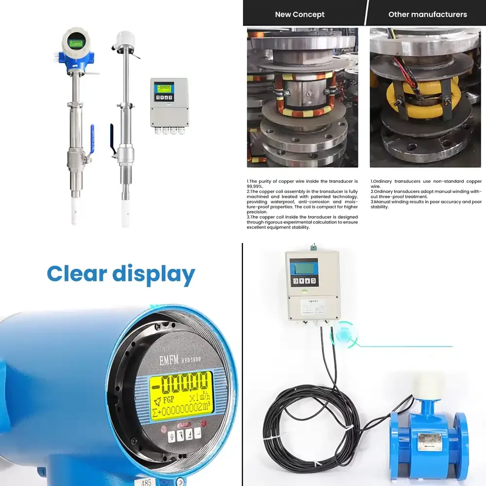 Insertion Type Pipeline Electromagnetic Flowmeter Stainless Steel High Accuracy Liquid Sewage Wastewater Acid-base
Insertion Type Pipeline Electromagnetic Flowmeter Stainless Steel High Accuracy Liquid Sewage Wastewater Acid-base