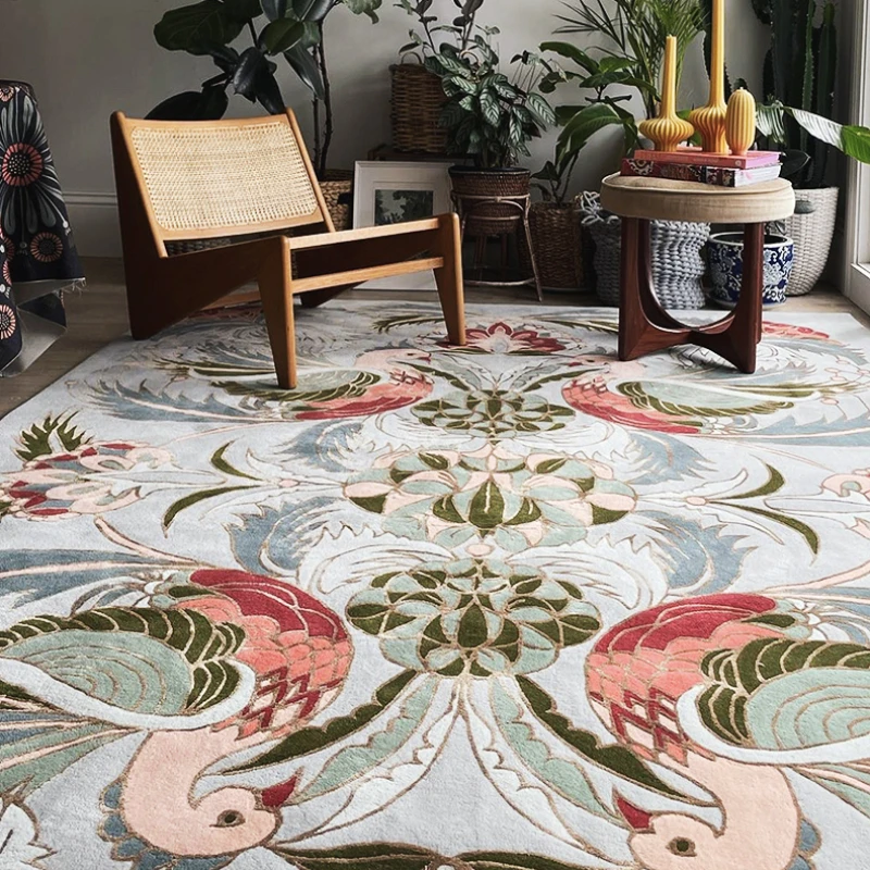 Retro Carpets for Living Room Home Decor Luxury Mosphere Exotic Flower Bird Art Soft Large Area Bedroom Study Polyester Rugs
Retro Carpets for Living Room Home Decor Luxury Mosphere Exotic Flower Bird Art Soft Large Area Bedroom Study Polyester Rugs