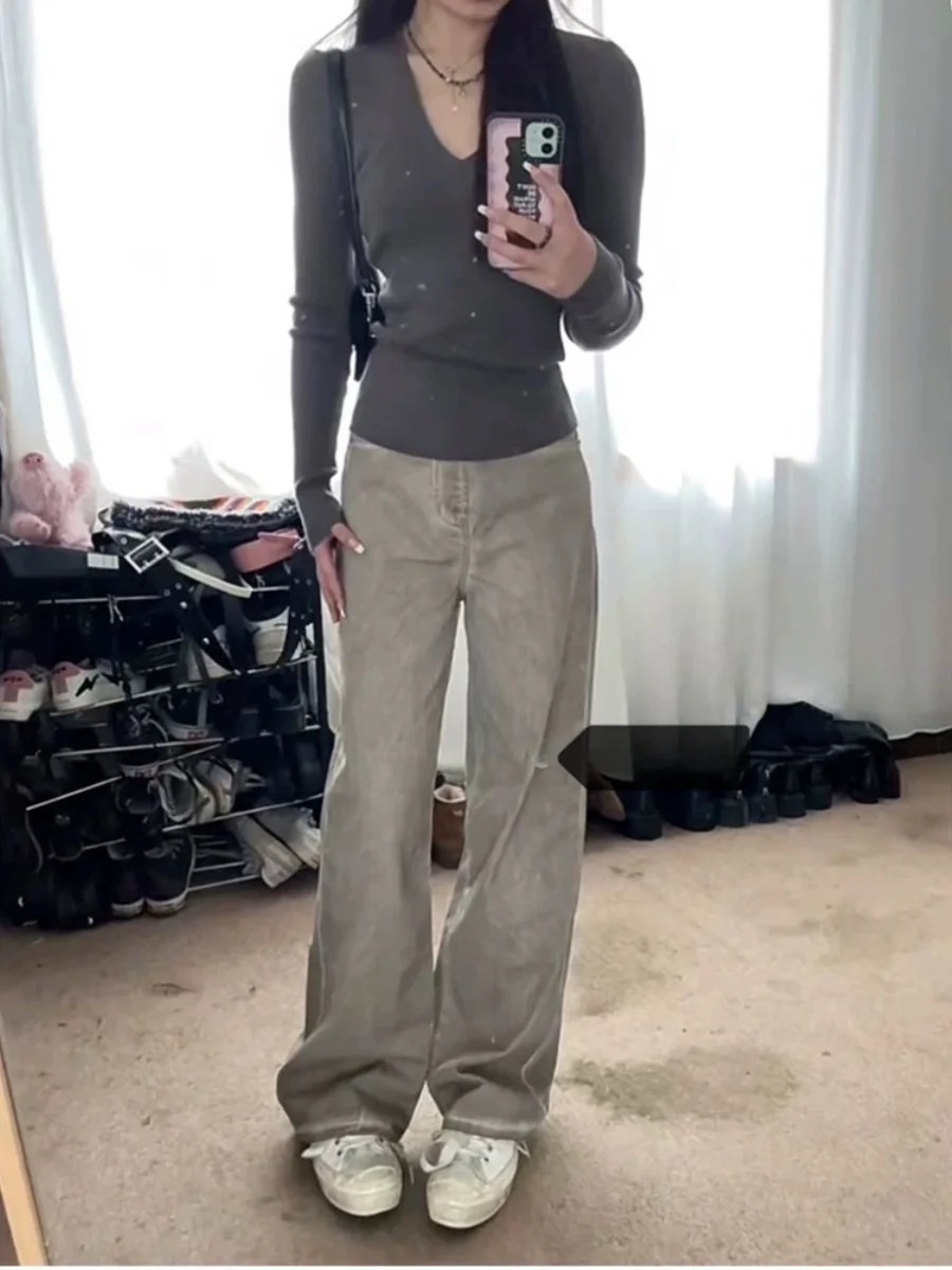 High Waist Wide Leg Straight Cut Vintage Washed Denim Jeans Women Summer Slimming Loose Fit Floor Length Trousers
High Waist Wide Leg Straight Cut Vintage Washed Denim Jeans Women Summer Slimming Loose Fit Floor Length Trousers