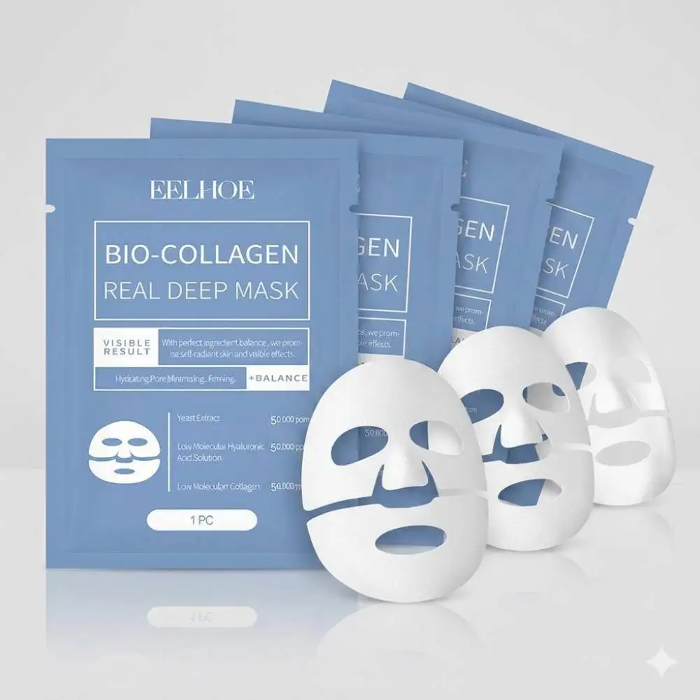 Bio-Collagen Deep Face Mask 1/3/5PCS Overnight Hydrating Sheet Mask Pore Minimizing Collagen Firming Mask for Radiant Skin Care
Bio-Collagen Deep Face Mask 1/3/5PCS Overnight Hydrating Sheet Mask Pore Minimizing Collagen Firming Mask for Radiant Skin Care