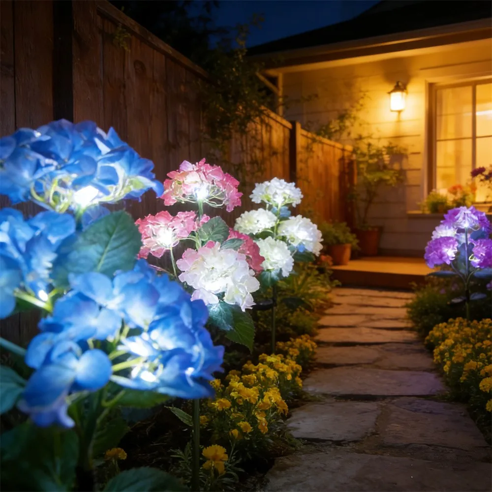 Solar hydrangea flower lamp, solar LED light, outdoor garden lawn lamp, courtyard garden lawn fence, passage, villa decoration
Solar hydrangea flower lamp, solar LED light, outdoor garden lawn lamp, courtyard garden lawn fence, passage, villa decoration