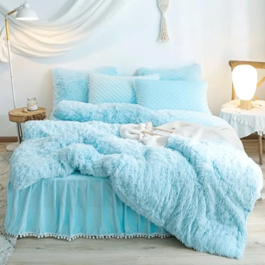 Fluffy Comforter Cover Size Set Soft Furry Plush Bedding Size 3 Pieces 1 Fuzzy Duvet Cover + 2 Faux Fur Pillow Cases Fluffy Bed
Fluffy Comforter Cover Size Set Soft Furry Plush Bedding Size 3 Pieces 1 Fuzzy Duvet Cover + 2 Faux Fur Pillow Cases Fluffy Bed