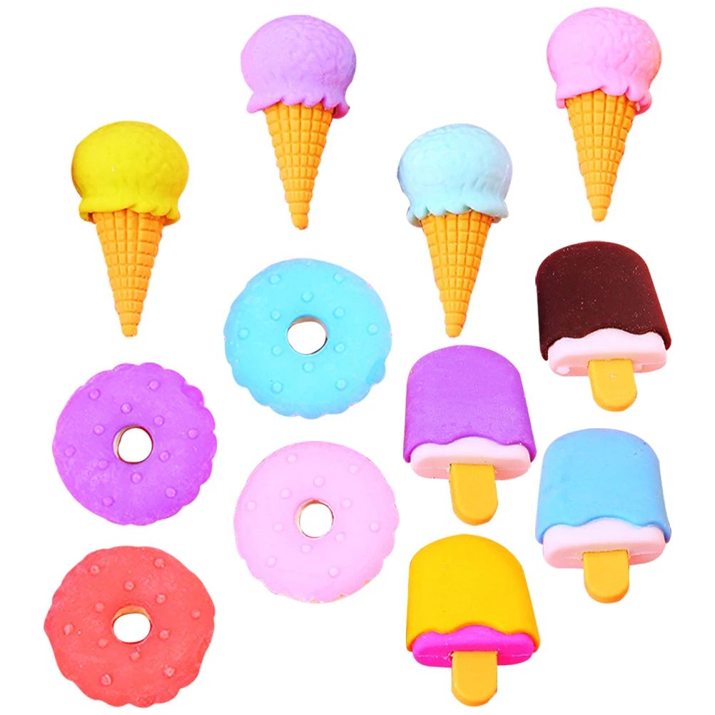 12pcs Assemble Cone Ice Cream Eraser School Miniature Funny Lovely Gourmet Fruit Kids Student Portable Wear Resistant Desket
12pcs Assemble Cone Ice Cream Eraser School Miniature Funny Lovely Gourmet Fruit Kids Student Portable Wear Resistant Desket