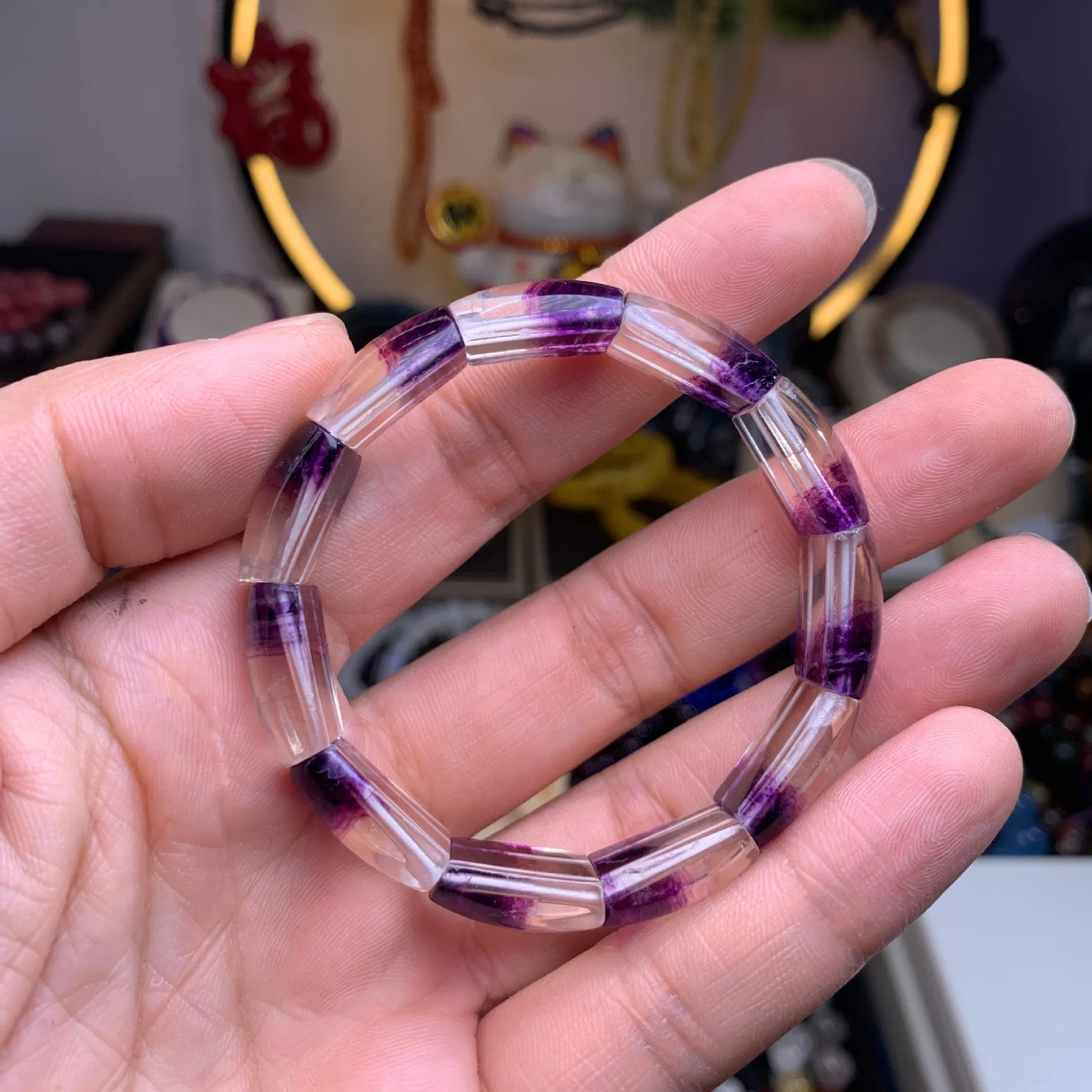 Natural Purple Fluorite Beads Bracelet Bangle 16x12mm Fluorite Gift Fashion Bracelet AAAAAA
Natural Purple Fluorite Beads Bracelet Bangle 16x12mm Fluorite Gift Fashion Bracelet AAAAAA