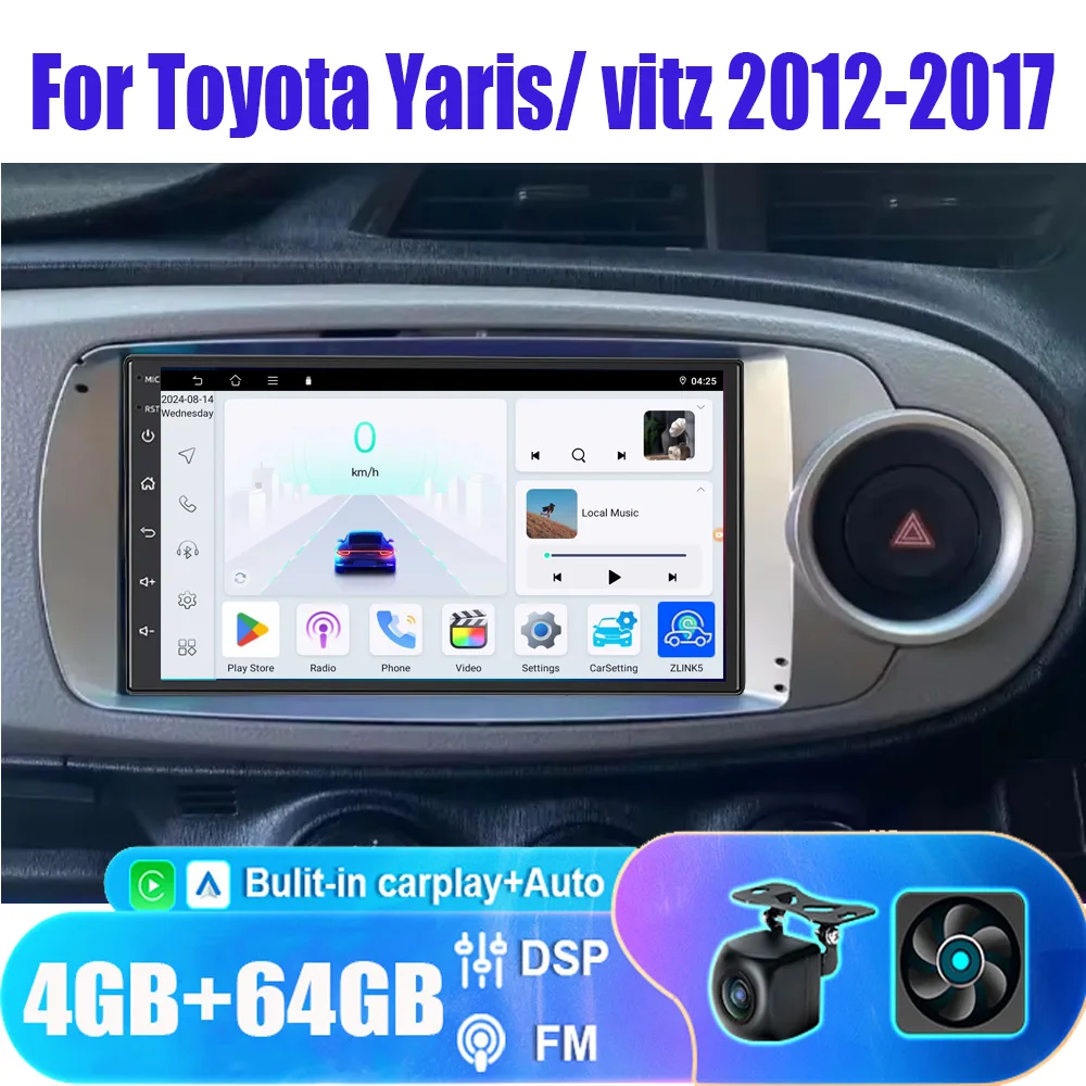 7“ Apple CarPlay Android auto 6-128GB For Toyota Yaris/ vitz 2012-2017 QLED Screen Android15 Head Unit GPS Navigation Radio
7“ Apple CarPlay Android auto 6-128GB For Toyota Yaris/ vitz 2012-2017 QLED Screen Android15 Head Unit GPS Navigation Radio
