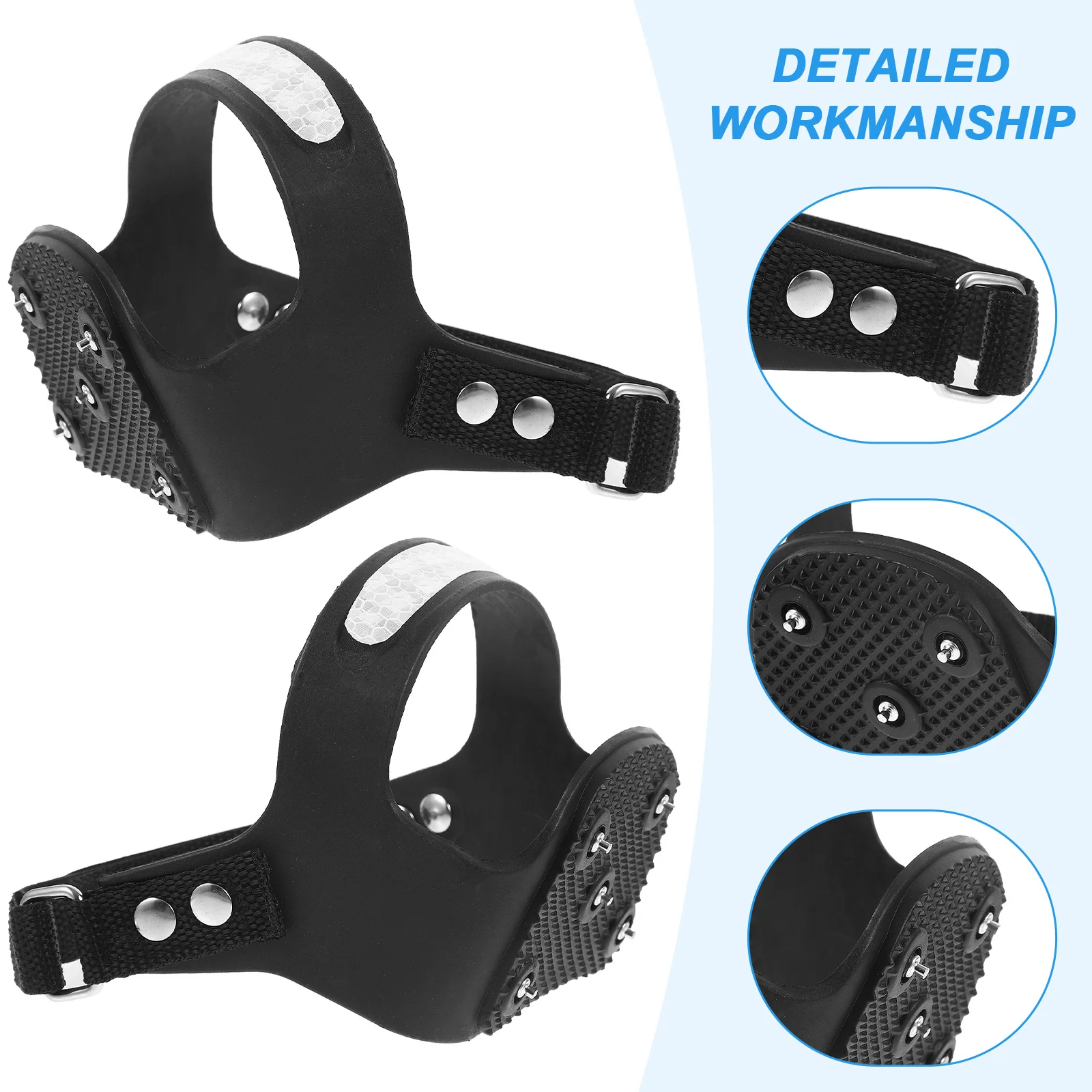 1 Pair Shoe Covers 5 Teeth Anti-Slip Crampons For Hiking Walking Climbing Mountaineering Ice Fishing Snow Traction
1 Pair Shoe Covers 5 Teeth Anti-Slip Crampons For Hiking Walking Climbing Mountaineering Ice Fishing Snow Traction