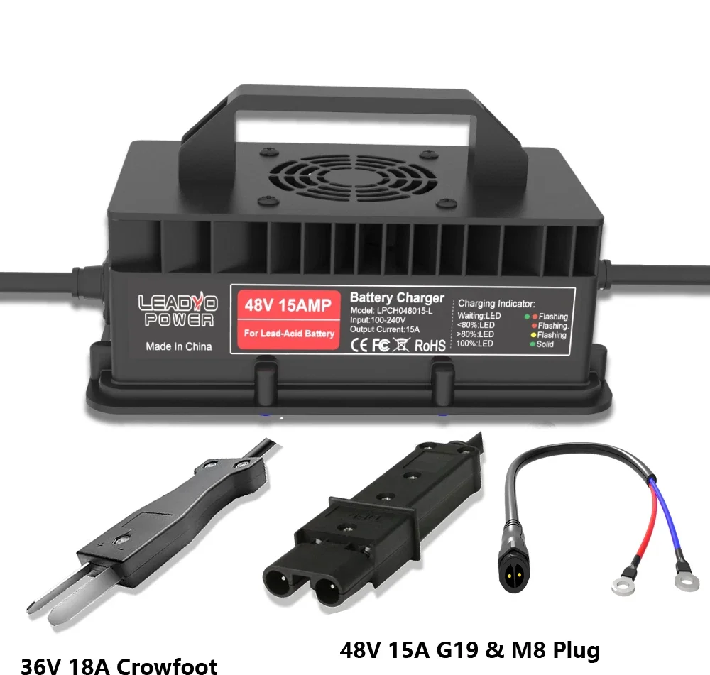 36V 48V 15A 18A Charger Lead Acid Battery for Golf Cart Truck Forklift SV etc With IP67 Waterproof 800W Fast Charger
36V 48V 15A 18A Charger Lead Acid Battery for Golf Cart Truck Forklift SV etc With IP67 Waterproof 800W Fast Charger
