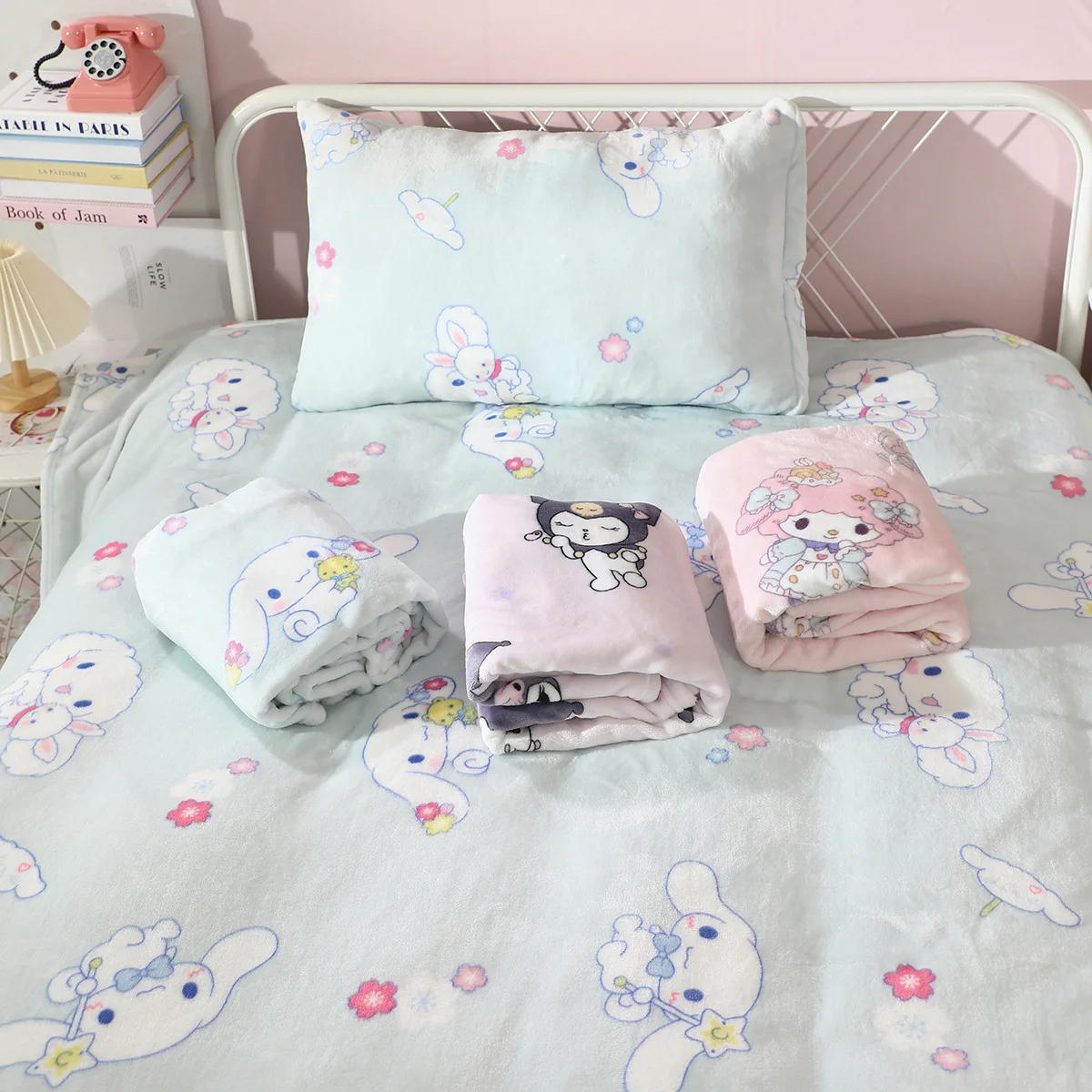 Kawaii Cinnamoroll Kuromi My Melodythickened Coral Velvet Blanket Anime Sanrio Girl's Heart Cute Portable Travel Lunch Blanket
Kawaii Cinnamoroll Kuromi My Melodythickened Coral Velvet Blanket Anime Sanrio Girl's Heart Cute Portable Travel Lunch Blanket