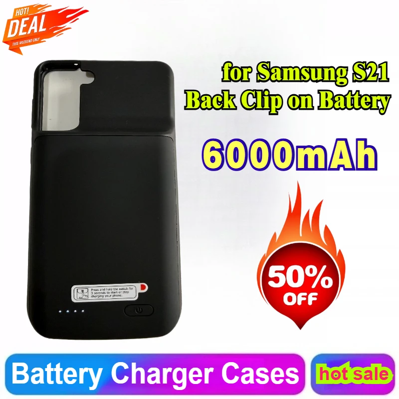 6000mAh Suitable for Samsung S21 Battery Charger Cases S21 Power Bank Back Clip Case Cover Power Bank
6000mAh Suitable for Samsung S21 Battery Charger Cases S21 Power Bank Back Clip Case Cover Power Bank