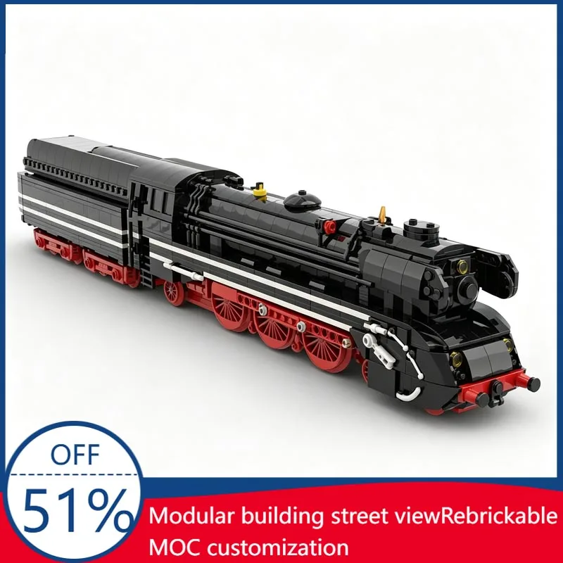 1206PCS DB BR 10 001 German Steam Locomotive MOC Model Custom Blocks DIY Assembly Educational Toy For Train Fans Collection Gift
1206PCS DB BR 10 001 German Steam Locomotive MOC Model Custom Blocks DIY Assembly Educational Toy For Train Fans Collection Gift