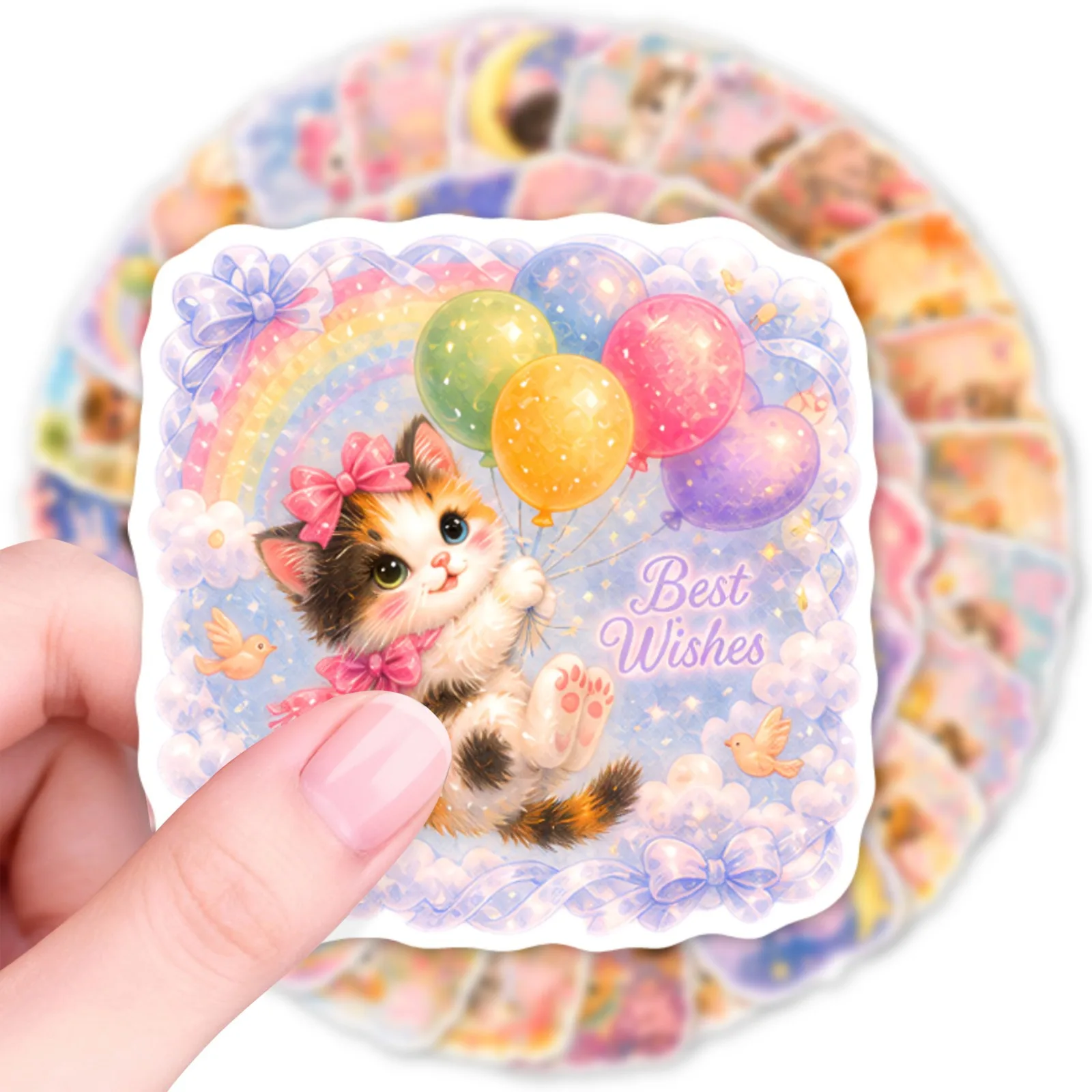 50 PCS Dreamy Sweet Personified Cat Stickers Pack Student DIY Sticker Material Decorate Phone Case Notebook Pencil Case Decals
50 PCS Dreamy Sweet Personified Cat Stickers Pack Student DIY Sticker Material Decorate Phone Case Notebook Pencil Case Decals