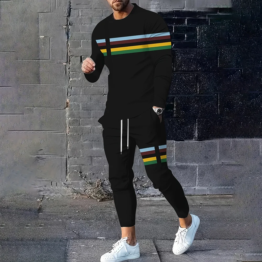 2025 Men's Soft Comfortable Lightweight Suit Fashion Trend Street Two Piece Printed Long Sleeve Sweatshirt Pants Sportswear
2025 Men's Soft Comfortable Lightweight Suit Fashion Trend Street Two Piece Printed Long Sleeve Sweatshirt Pants Sportswear