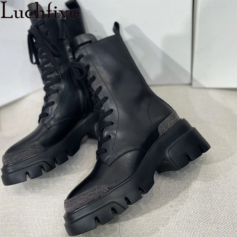 2022 Winter Hot Sale Fashion Motorcycle Boots Women Real Leather Lace up Flat Ankle Boots Classic Cowboy Knight Boots mujer
2022 Winter Hot Sale Fashion Motorcycle Boots Women Real Leather Lace up Flat Ankle Boots Classic Cowboy Knight Boots mujer