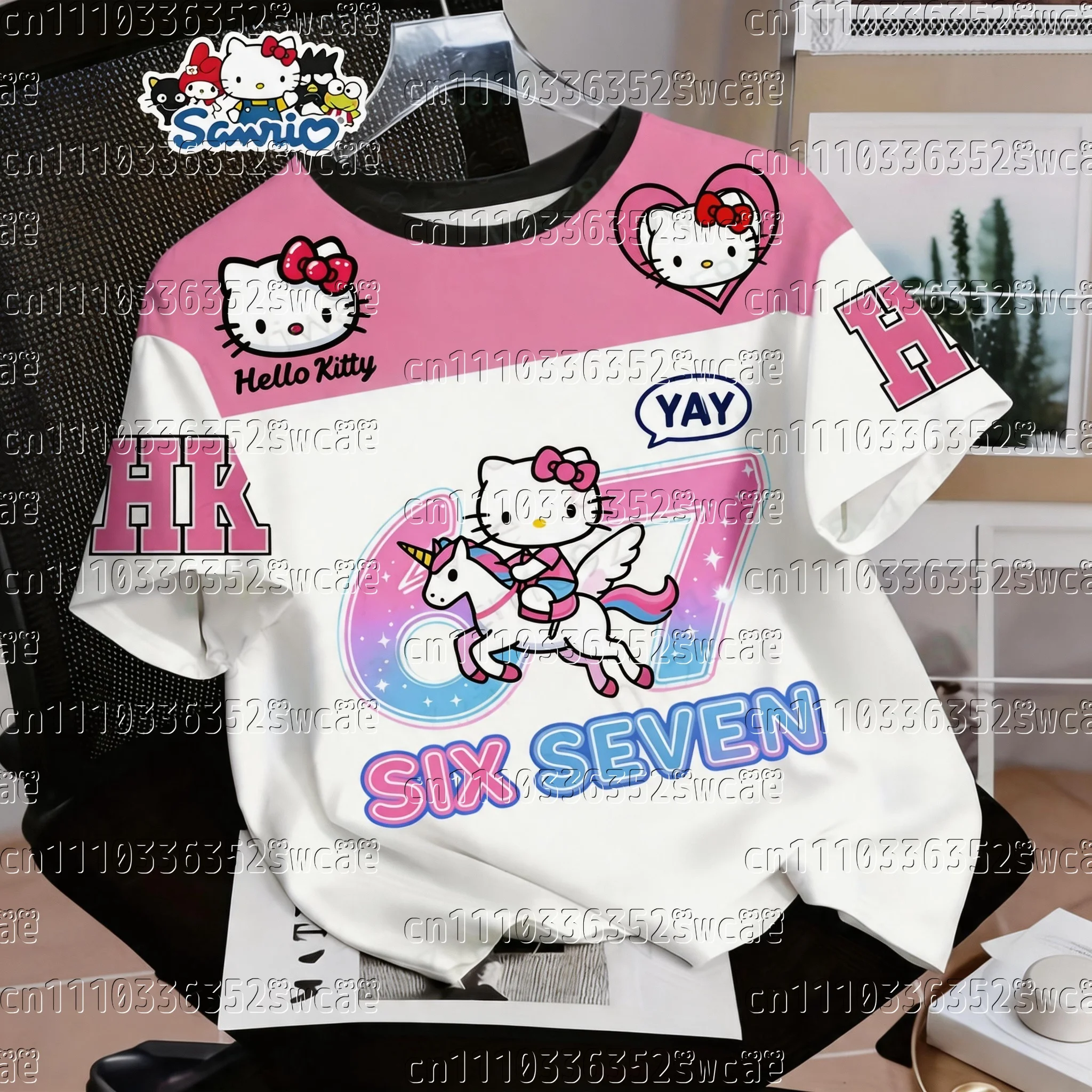 Sanrio Family Hello Kitty Series American Street Style Shirt Summer T-shirt Extra Large Size Adult Top New Maternity Clothing
Sanrio Family Hello Kitty Series American Street Style Shirt Summer T-shirt Extra Large Size Adult Top New Maternity Clothing