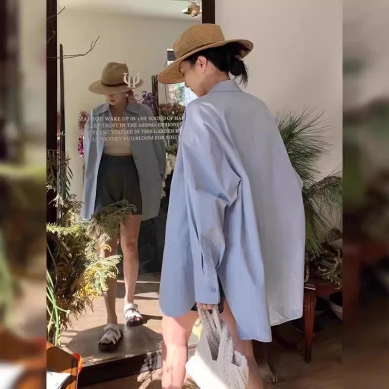 French Blue Long Sleeved Sun Protection Shirt Jacket for Women 2024 Spring and Autumn New Versatile Small and Loose Fitting top
French Blue Long Sleeved Sun Protection Shirt Jacket for Women 2024 Spring and Autumn New Versatile Small and Loose Fitting top