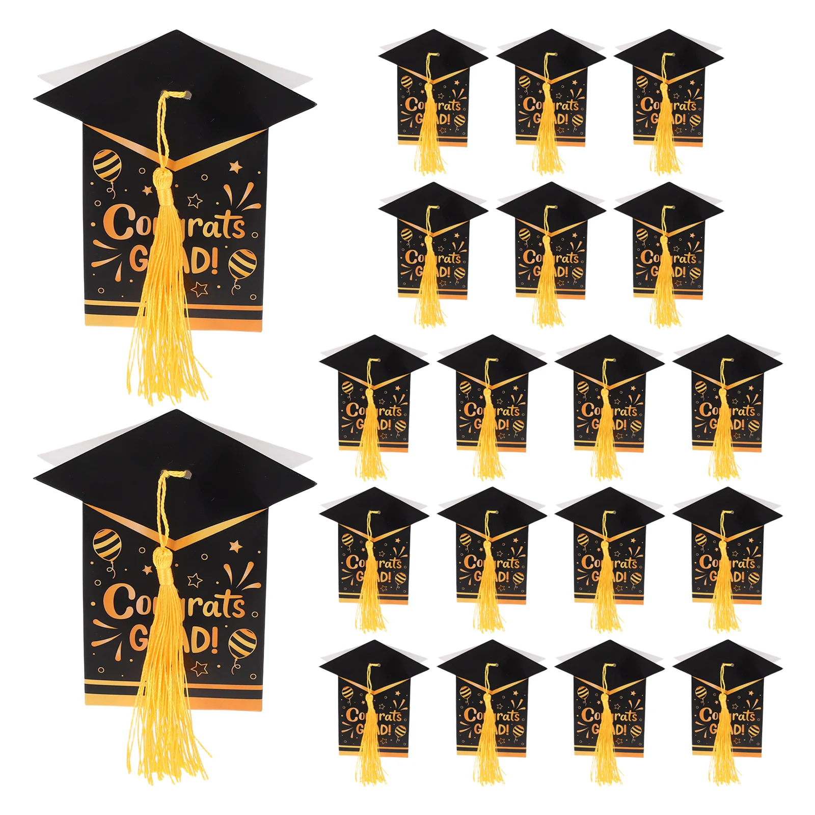 20 Pcs Graduation Candy Boxes Decorative Belt Polyester Party Bags Cookie Favors Elegant Packaging Gifts Portable Easy Assembly
20 Pcs Graduation Candy Boxes Decorative Belt Polyester Party Bags Cookie Favors Elegant Packaging Gifts Portable Easy Assembly