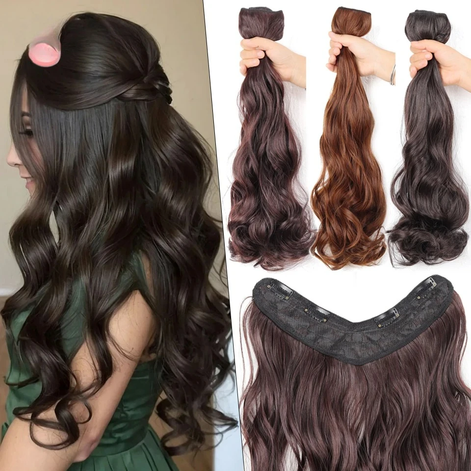 V-образные зажимы для наращивания, синтетические 4 зажима, волнистые наращивание волос, коричневые, черные, цельные наращивания для женщин, повседневная одежда
V-образные зажимы для наращивания, синтетические 4 зажима, волнистые наращивание волос, коричневые, черные, цельные наращивания для женщин, повседневная одежда