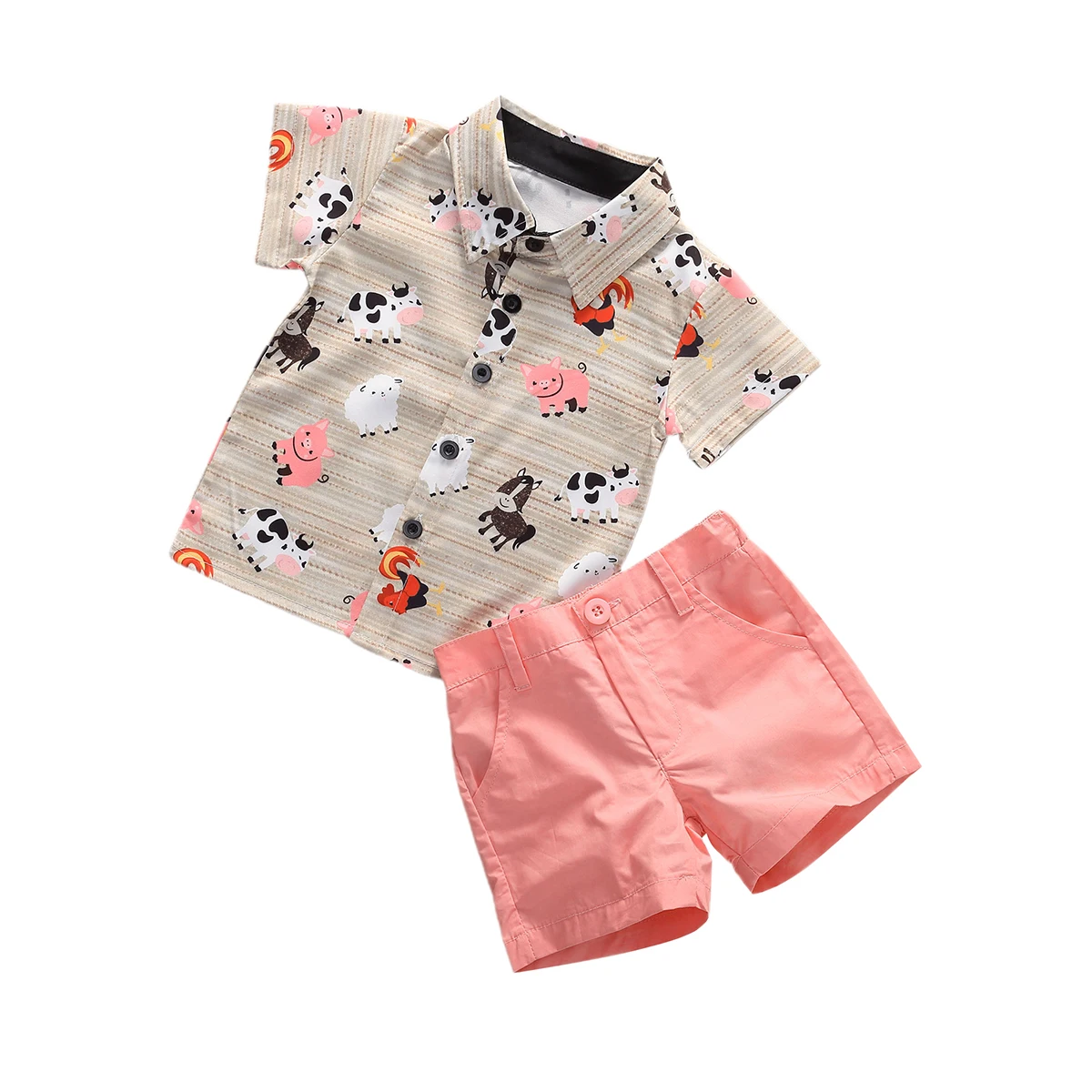 Toddler Boy Summer Clothes Set Short Sleeve Printed Button Shirt Solid Color Shorts Outfit
Toddler Boy Summer Clothes Set Short Sleeve Printed Button Shirt Solid Color Shorts Outfit
