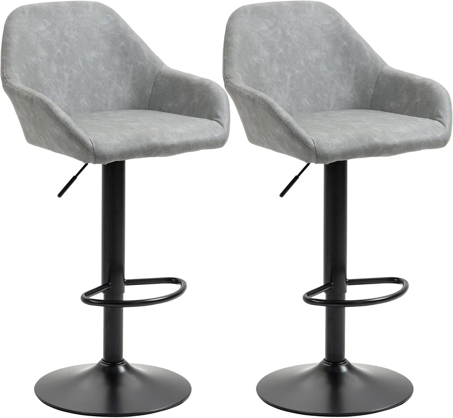 Adjustable Bar Stools, Swivel Counter Height Barstools With Footrest And Back, Pu Leather And Steel Round Base, For Kitchen
Adjustable Bar Stools, Swivel Counter Height Barstools With Footrest And Back, Pu Leather And Steel Round Base, For Kitchen