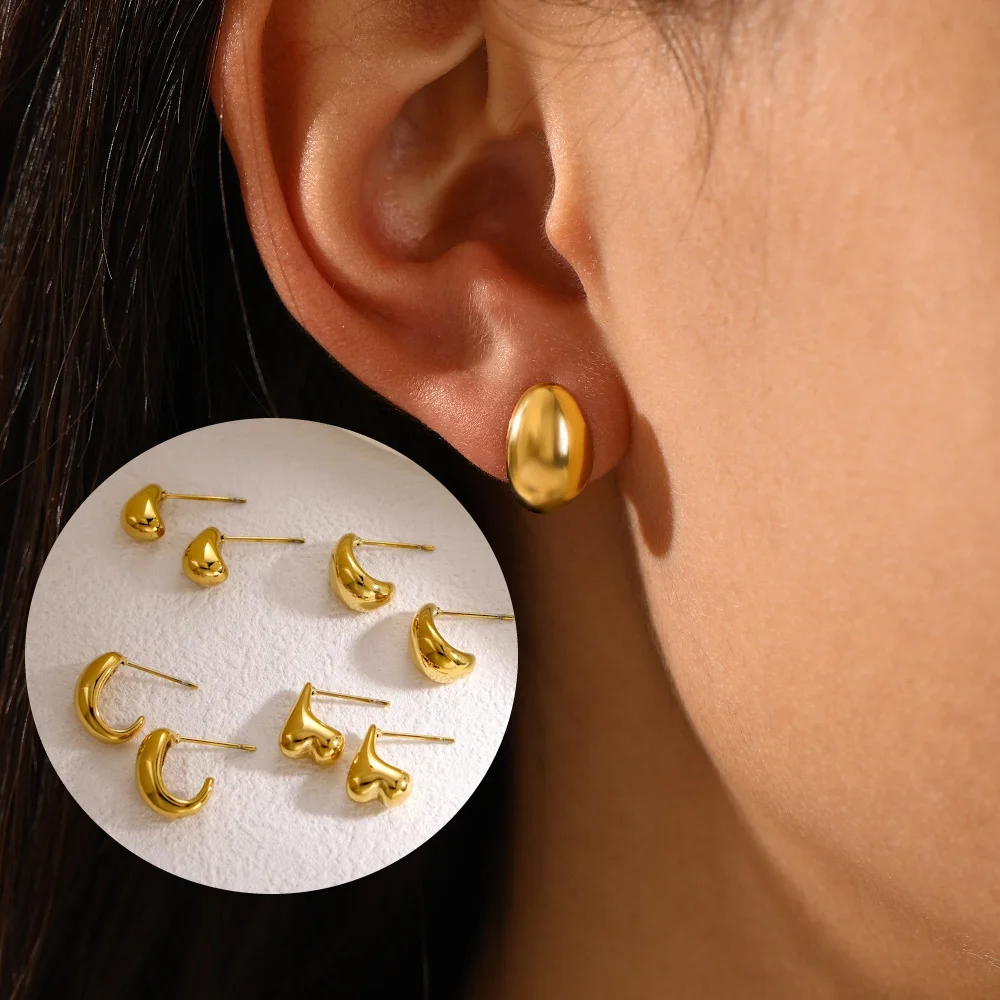 Trendy Fashion Gold Plated Teardrop Drop Stud Earrings Women Jewelry Stainless Steel Geometric CC Statement Earring
Trendy Fashion Gold Plated Teardrop Drop Stud Earrings Women Jewelry Stainless Steel Geometric CC Statement Earring