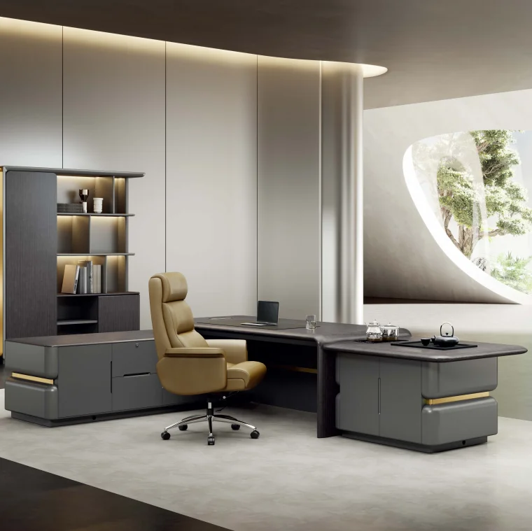 Modern Solid Wood Writing Desk with Tea Table Features Convertible Executive Office Furniture for Commercial Spaces
Modern Solid Wood Writing Desk with Tea Table Features Convertible Executive Office Furniture for Commercial Spaces