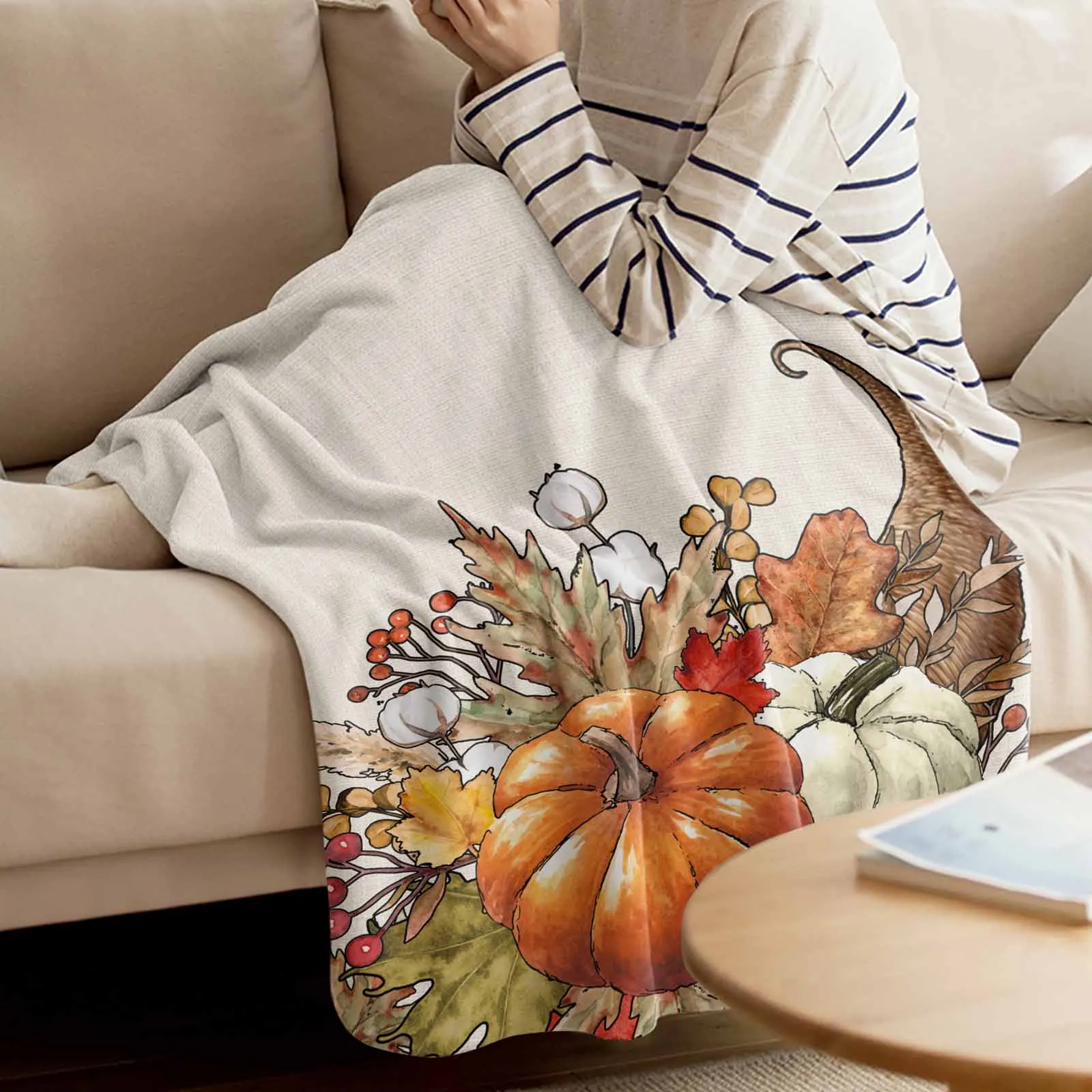 Autumn Pumpkin Cotton Maple Leaves Throw Blanket for Sofa Warm Microfiber Flannel Blanket Bedroom Decor Blankets for Beds
Autumn Pumpkin Cotton Maple Leaves Throw Blanket for Sofa Warm Microfiber Flannel Blanket Bedroom Decor Blankets for Beds