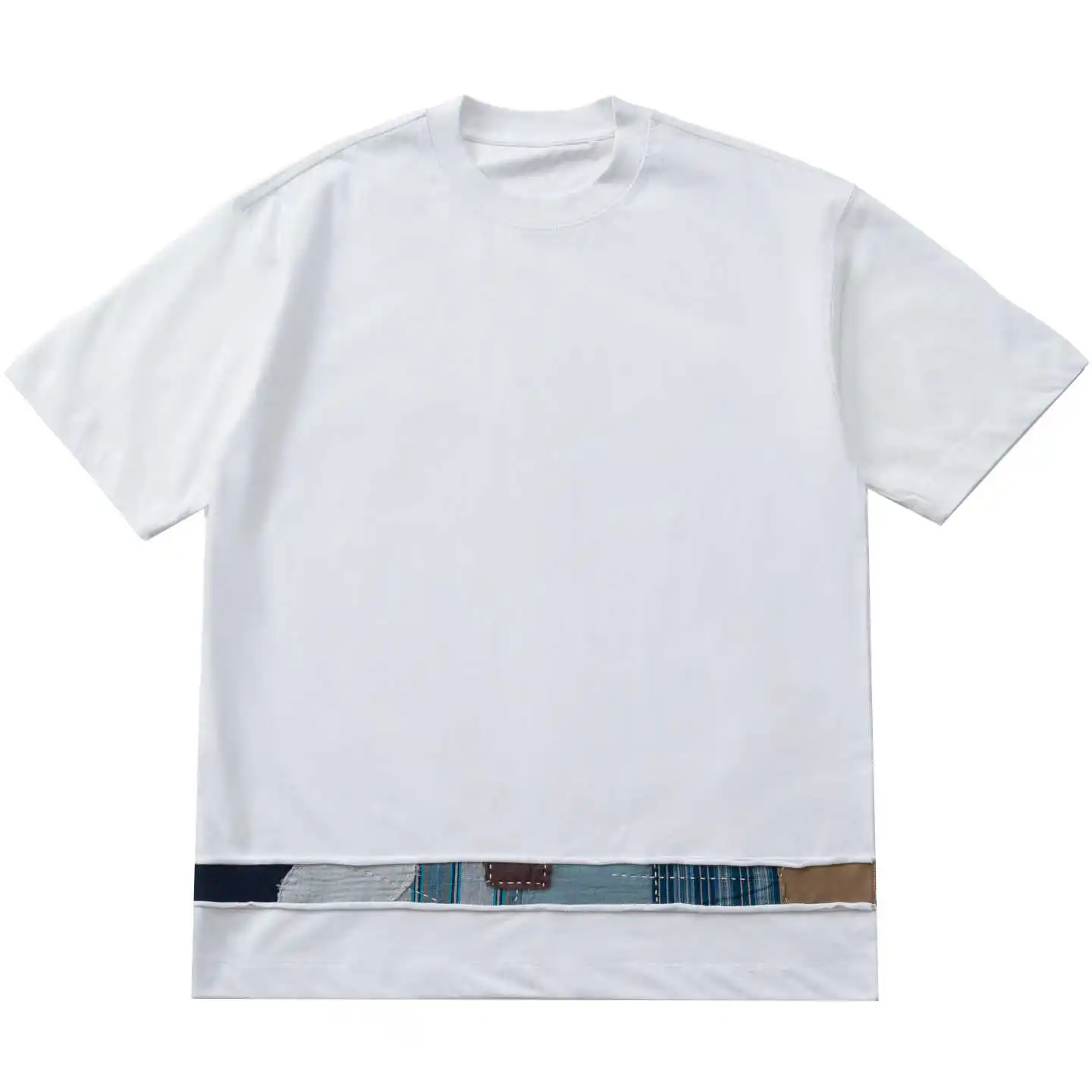 Indigo Retro Handmade Embroidery Patch Fabric Splicing Cotton Round Neck Short Sleeved T-shirt Men's and Women's Trendy Tees
Indigo Retro Handmade Embroidery Patch Fabric Splicing Cotton Round Neck Short Sleeved T-shirt Men's and Women's Trendy Tees