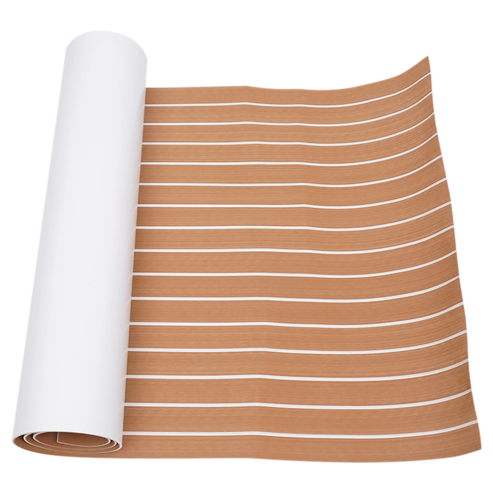 35.4" X 94.5" Brown w/ white Stripes EVA Foam Teak Sheet Marine Flooring Yacht Synthetic Boat Decking Self-Adhesive Pad
35.4" X 94.5" Brown w/ white Stripes EVA Foam Teak Sheet Marine Flooring Yacht Synthetic Boat Decking Self-Adhesive Pad